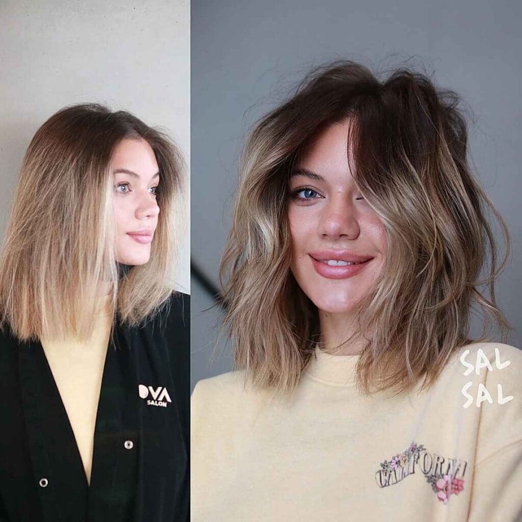 Face Framing Layered Choppy Haircuts For Shoulder Length Hair