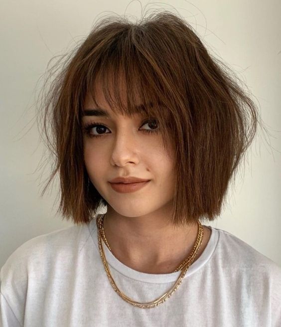 Blunt Cut Bob with Bangs