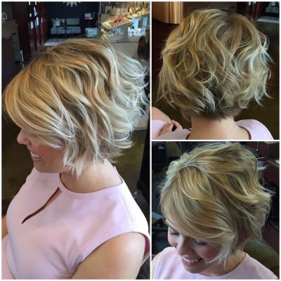 wavy layered bob