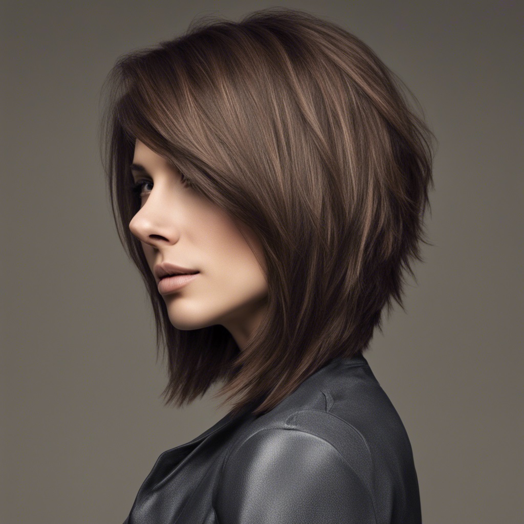 Layered Angled Lob Cut