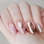 gold-and-pink-almond-shaped-nails