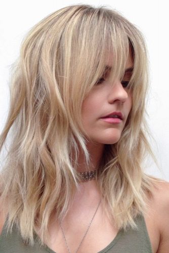 Stunning Ideas Of Medium Length Hairstyles With Bangs