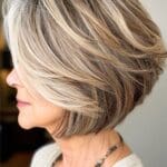 Inverted Bob with Highlights