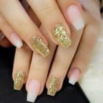 french-fade-and-gold-glitter-nails-glitternails