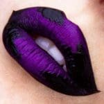 metallic-purple-lipstick-with-black-art-blackart