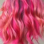 pink-messy-layered-hair-shoulderlengthhair-layer