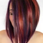 sleek-long-brunette-bob-with-purple-highlights-in