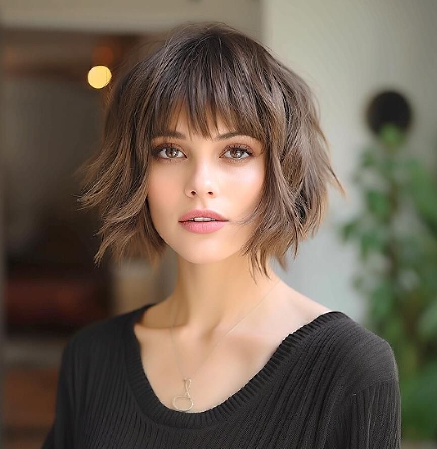 30 Stunning Short Hair with Bangs Hairstyle Ideas