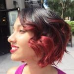 black-wavy-bob-with-marsala-balayage