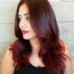 burgundy-balayage-for-dark-brown-hair