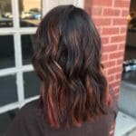 beautiful-rose-gold-highlights-on-black-hair