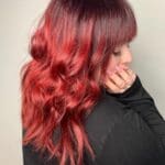 cherry-red-balayage