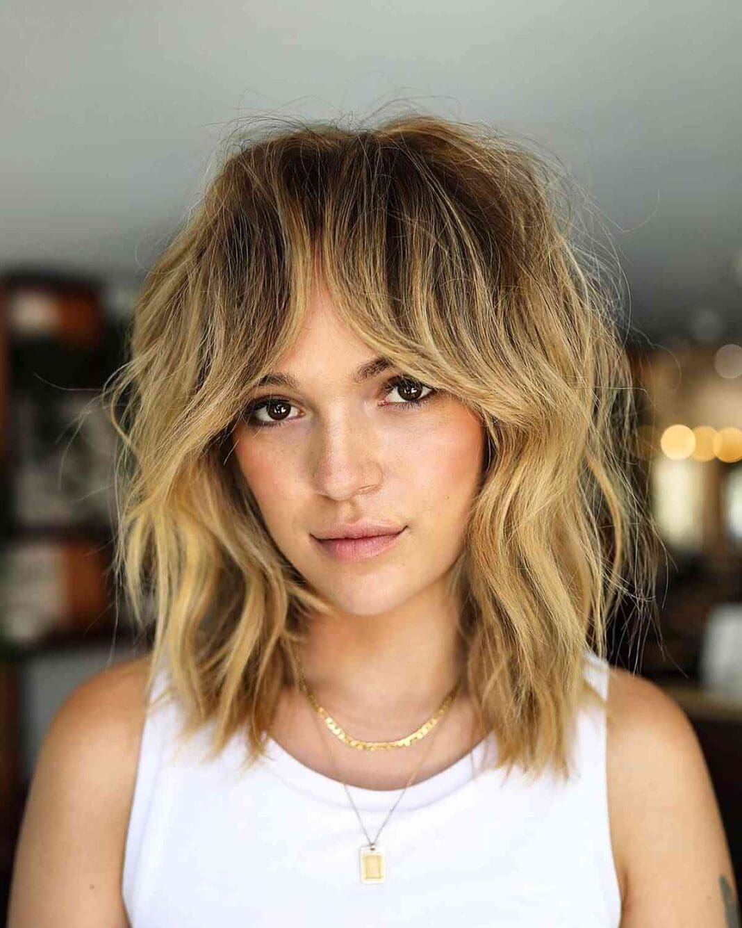 52 Popular Medium Hairstyles With Bangs in 2023 e