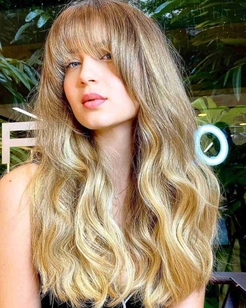 Radiant Long Wavy Hair With Bangs 819x1024 