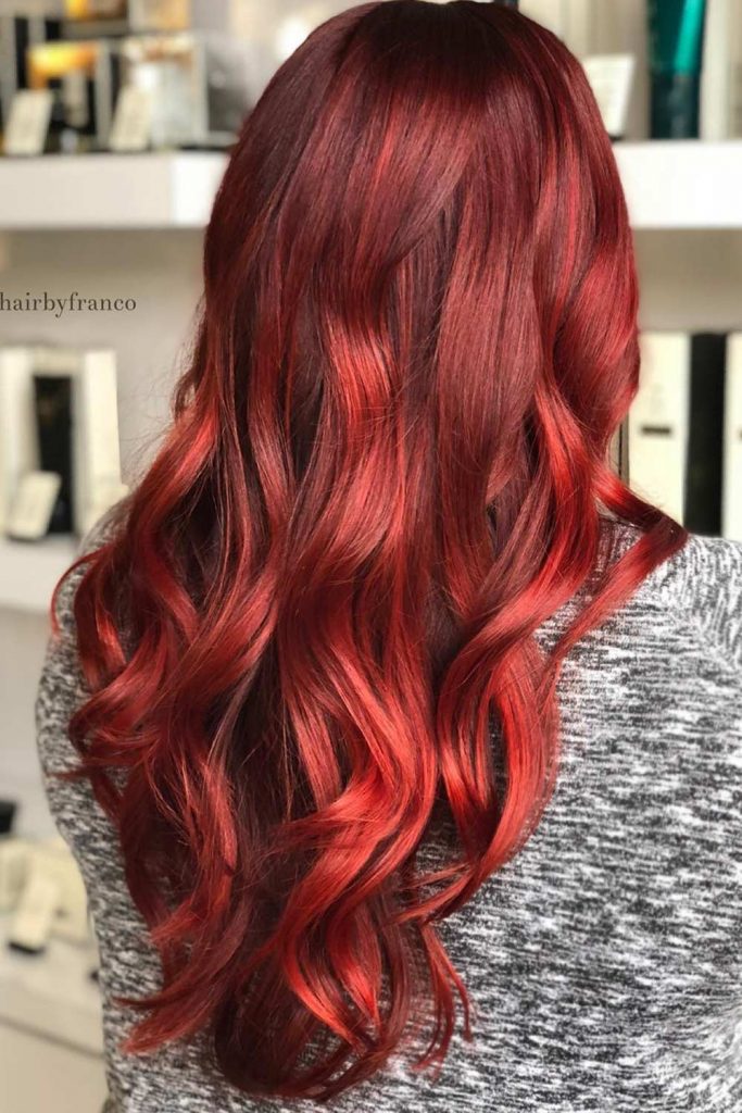 Best Dark Red Hair Color Ideas: Ombre, Balayage & Highlights