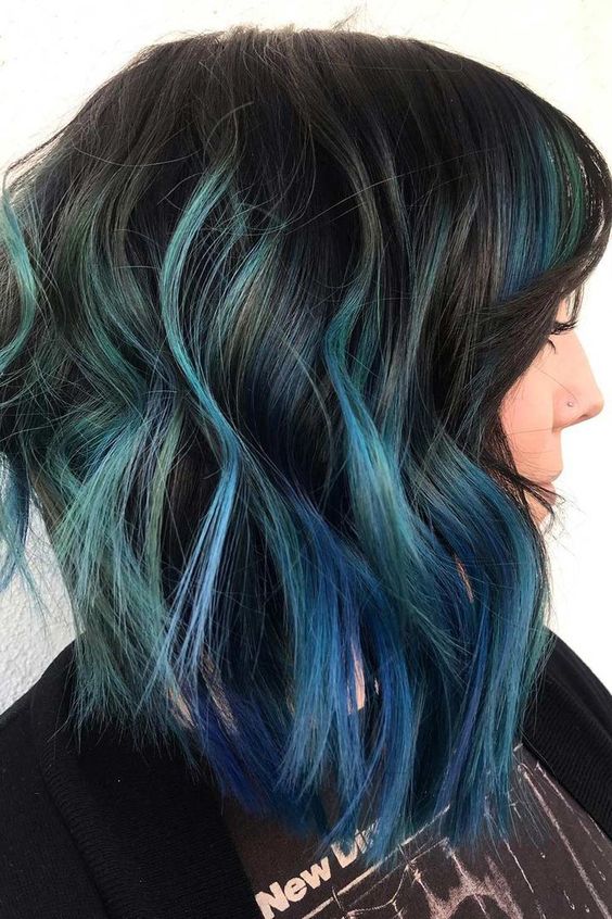 Blue Highlights on Black Hair: A Bold and Beautiful Trend