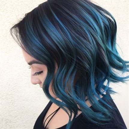 Blue Highlights on Black Hair: A Bold and Beautiful Trend