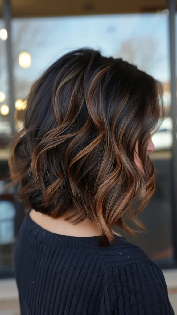 51 Dark Hairstyles with Caramel Highlights