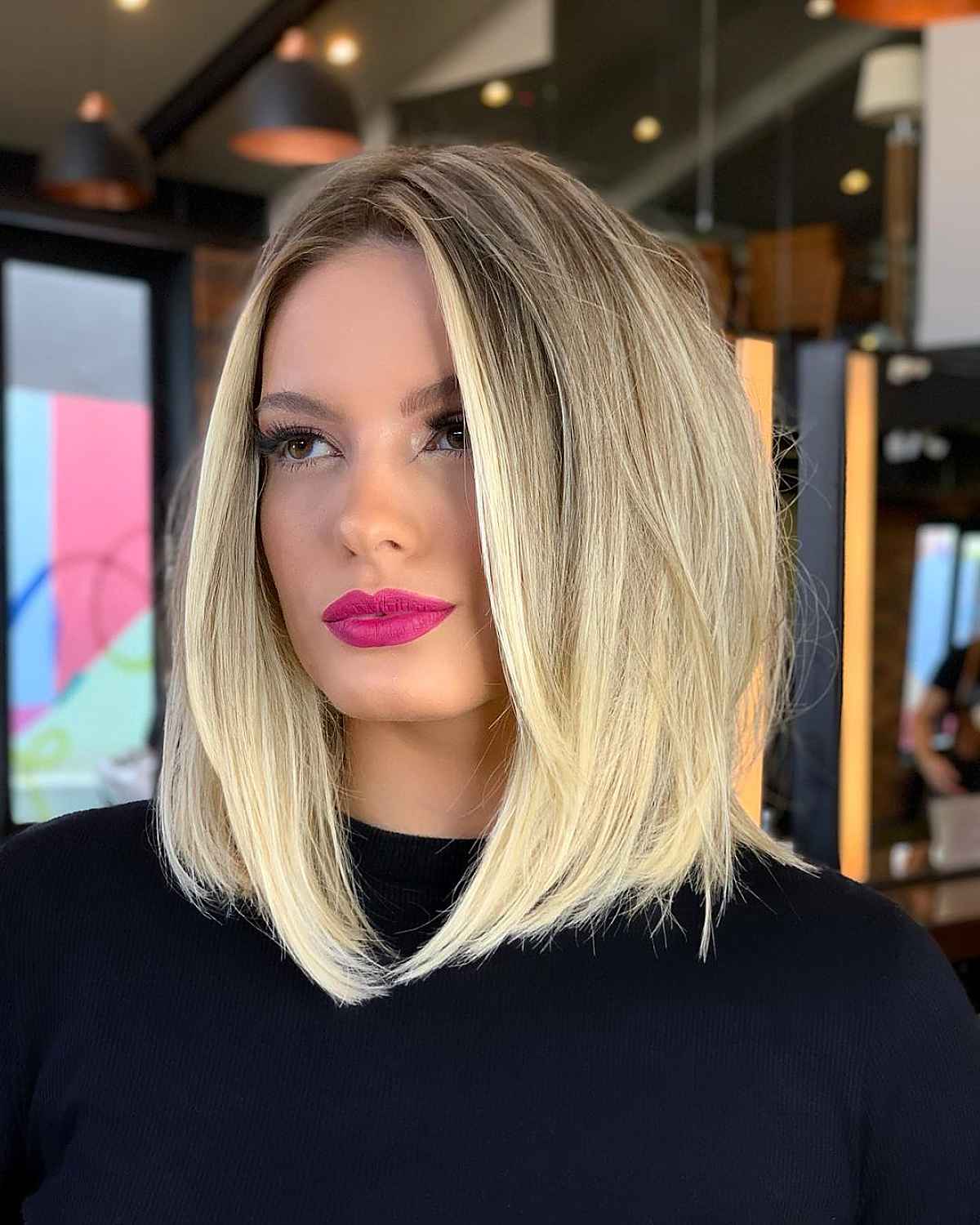 Hermoso bob en capas para cabello fino