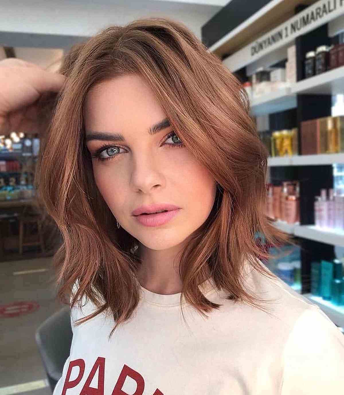 Cute Lob with Choppy Layers