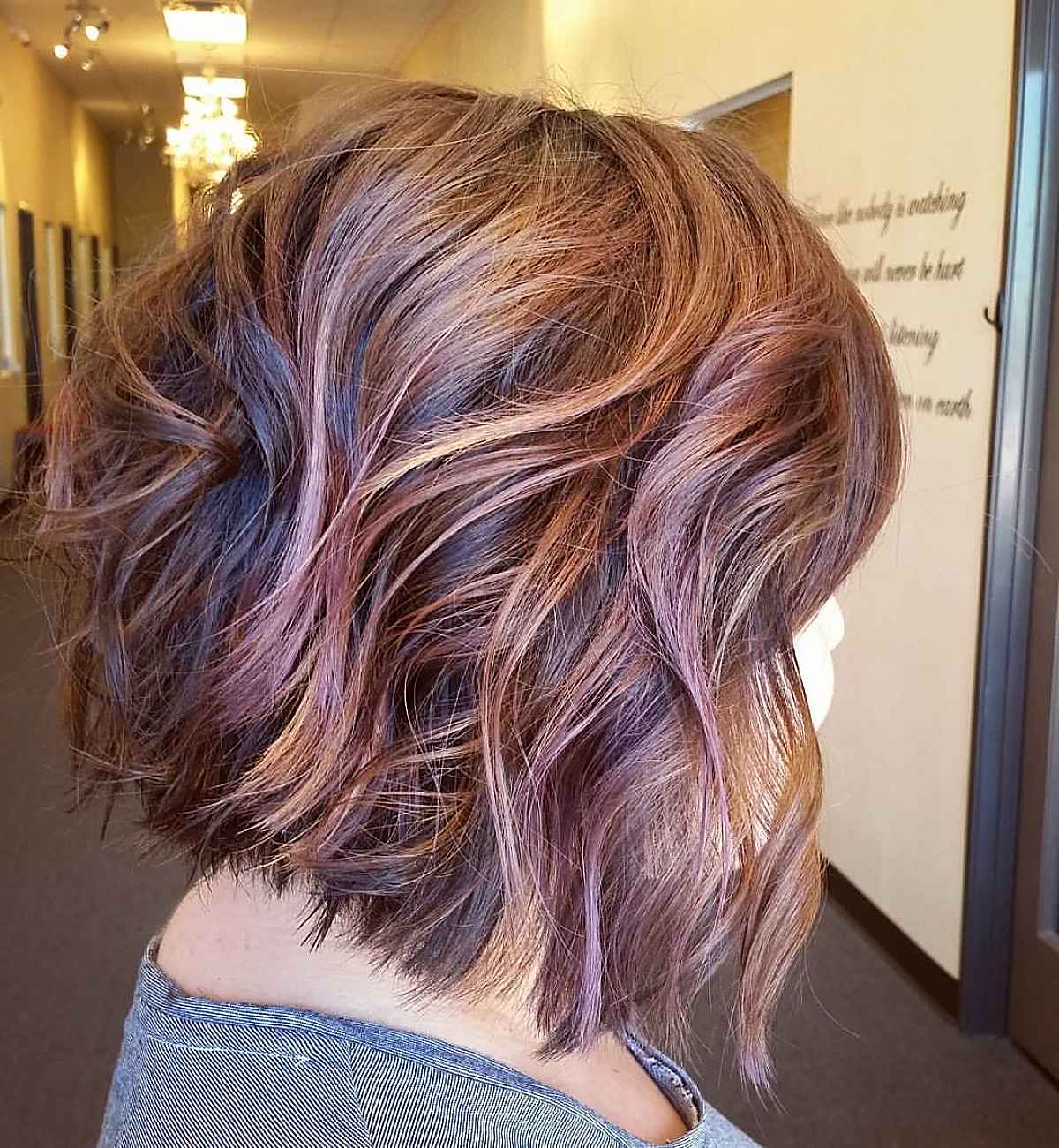 Dimensional Choppy Layered Bob for Thick Hair