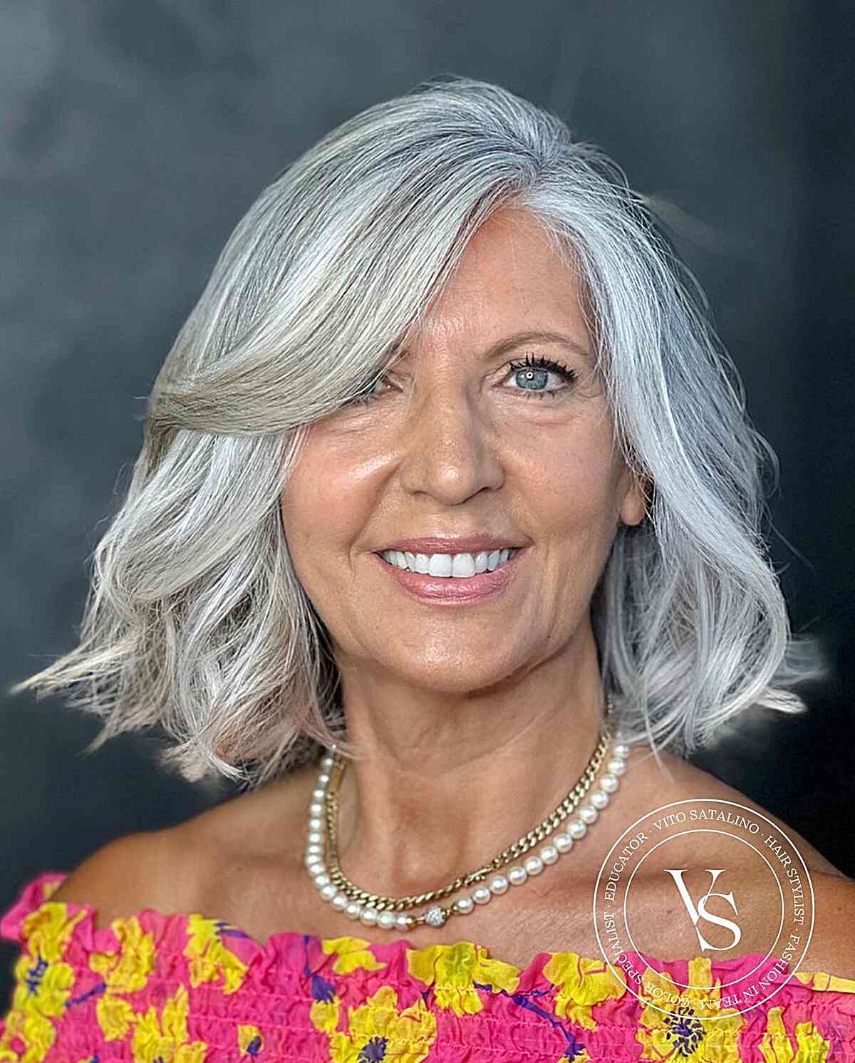 Gorgeous Bob with Natural Coloring for Women Aged Fifty