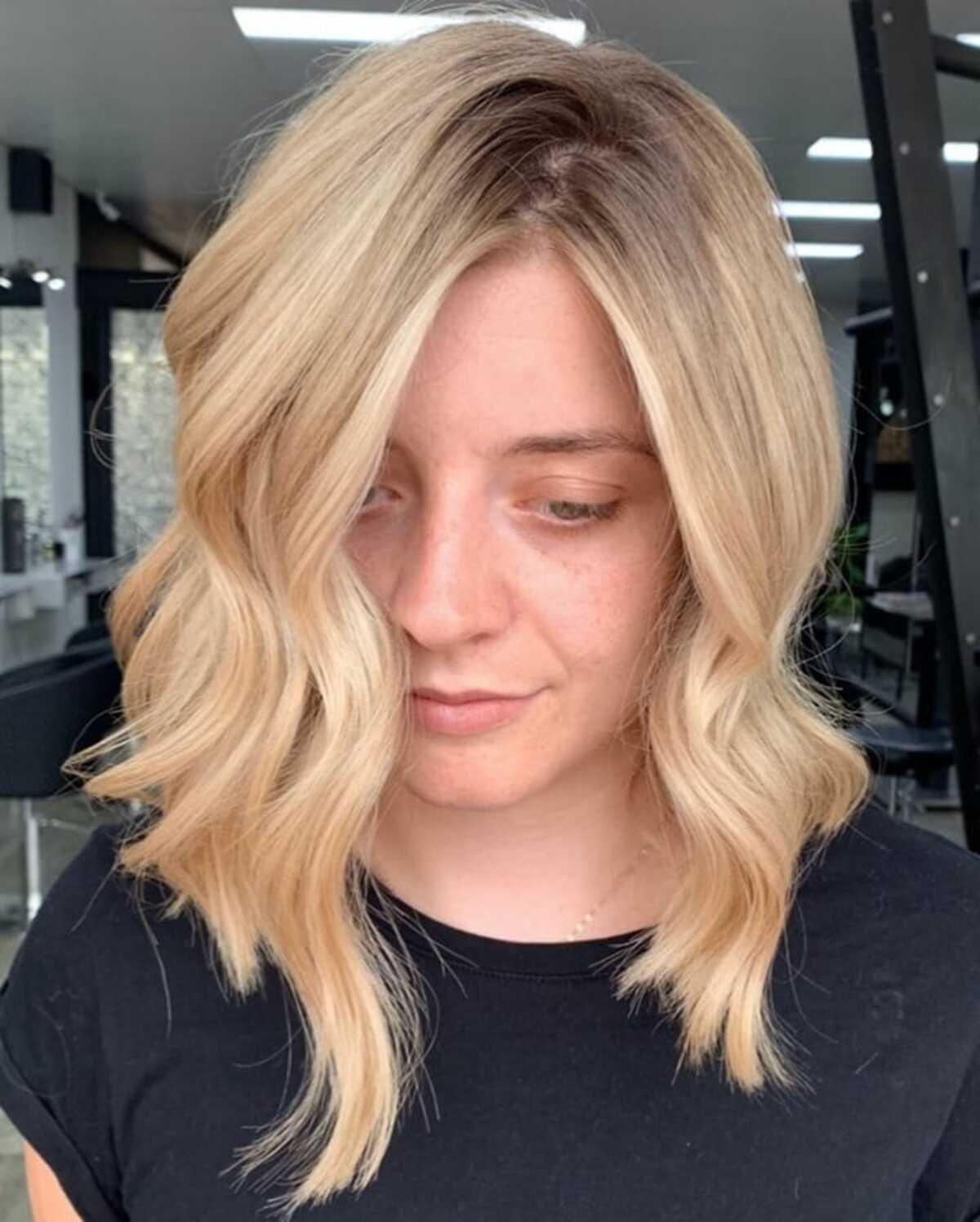 Long Blonde Blunt Bob Style