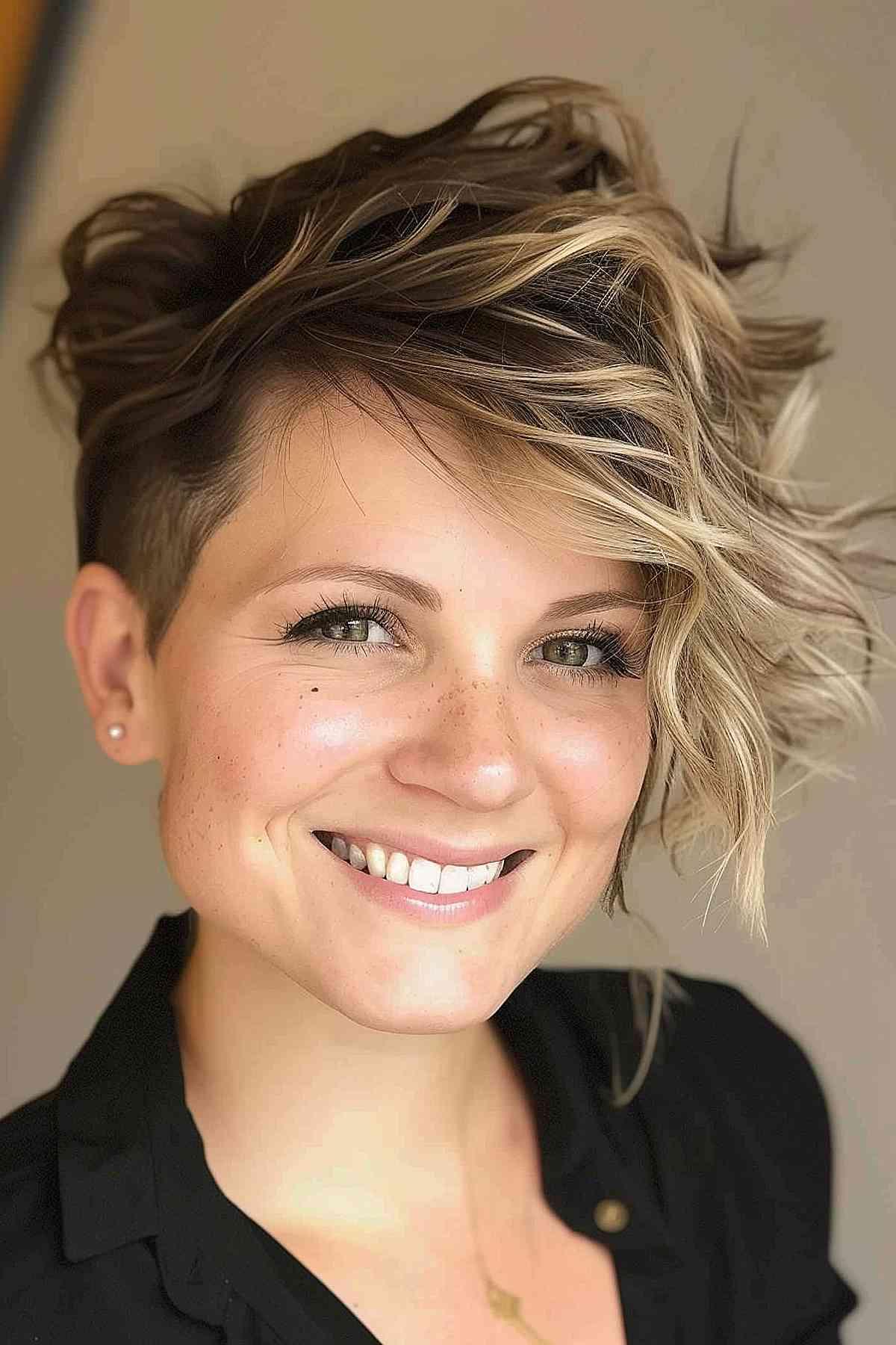 Shag tousled bob with undercut