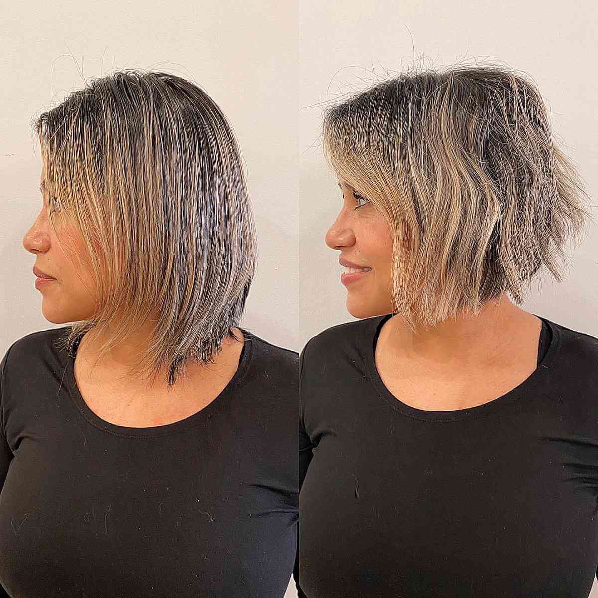 Short Choppy Angled Bob