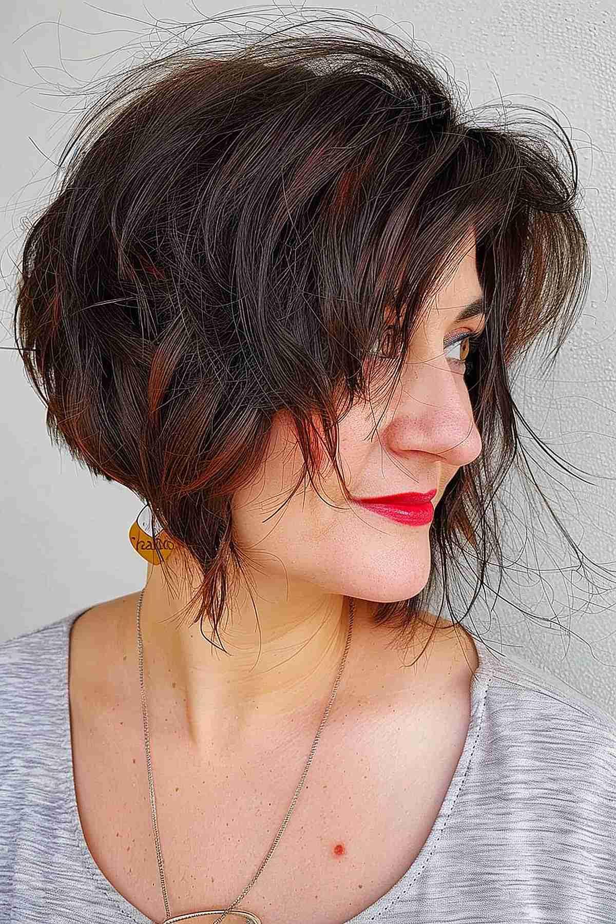 the chin-length shaggy bob