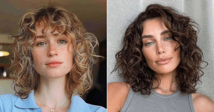 21 Chic Curly, Shaggy Lob Haircuts for a Stylish Curly-Haired Look