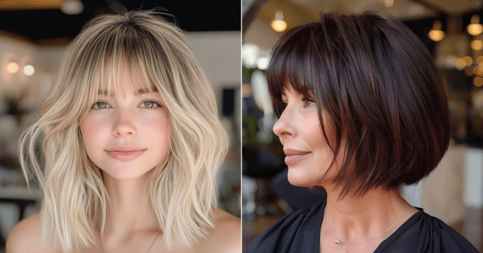 24 Modern Layered Bob with Bangs to Embrace in 2024