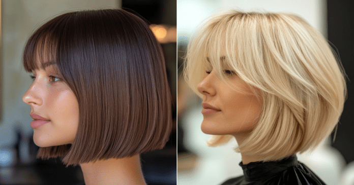 24 Stylish Blunt Bob with Bangs to Elevate Your Next Look