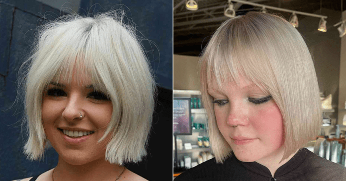 27 Bob Cuts with Bangs That Will Flatter Round Faces