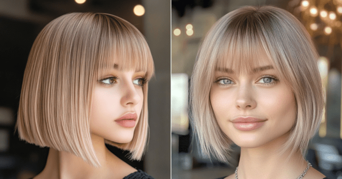 32 Chic Short Bob Haircut with Bangs