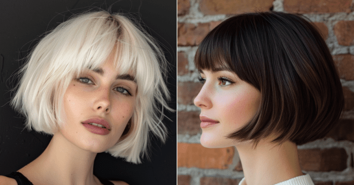 33 Adorable Bob Hairstyles with Side Bangs to Try in 2024