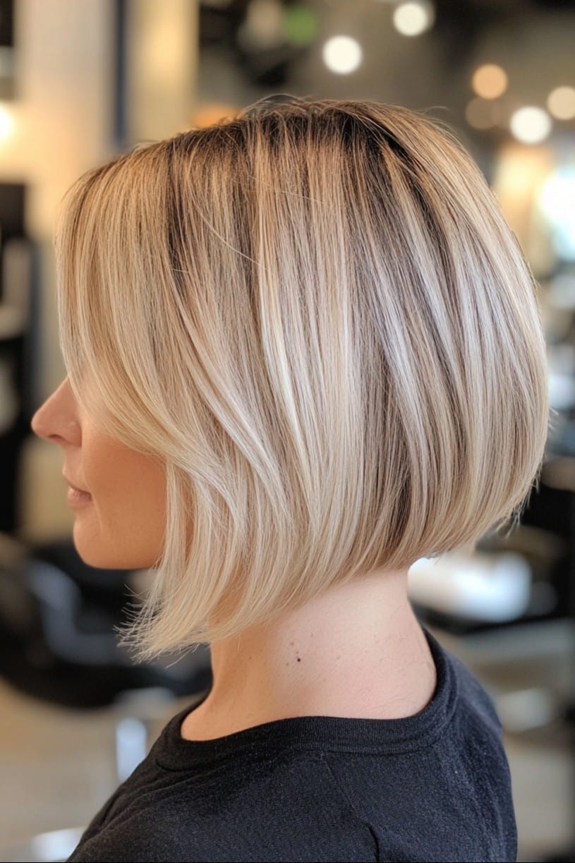 Blonde Bob with Dark Roots