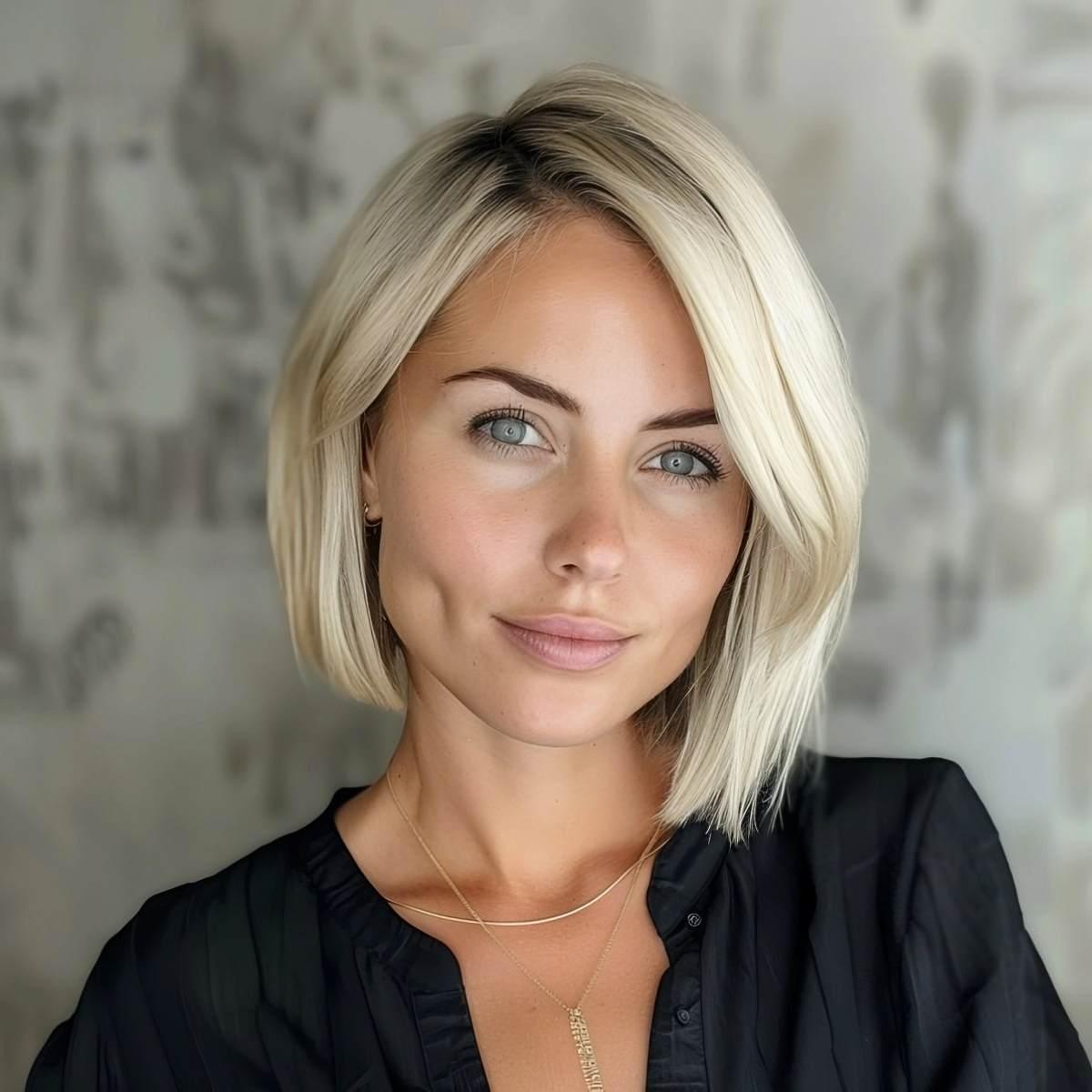 Asymmetrical Blunt Bob Haircut