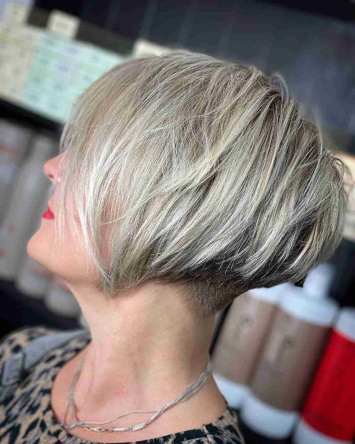 Asymmetrical Bob with an Undercut for thick hair