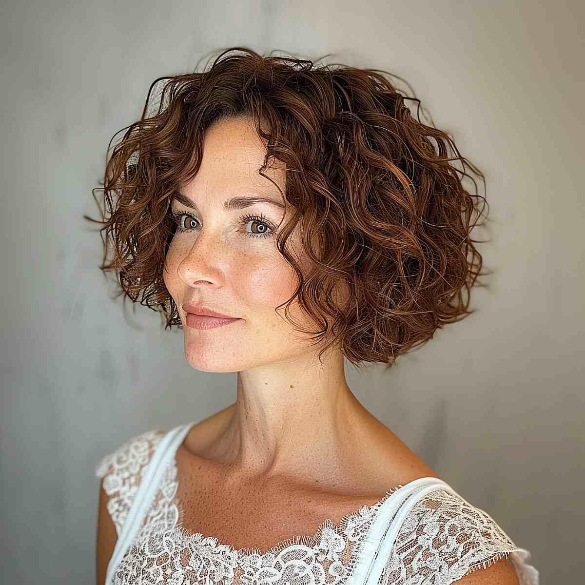 Attractive bob with wavy layers