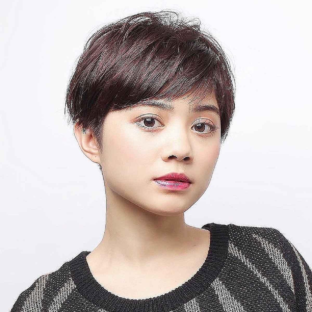 Audrey Hepburn-Inspired Pixie for Fine Hair