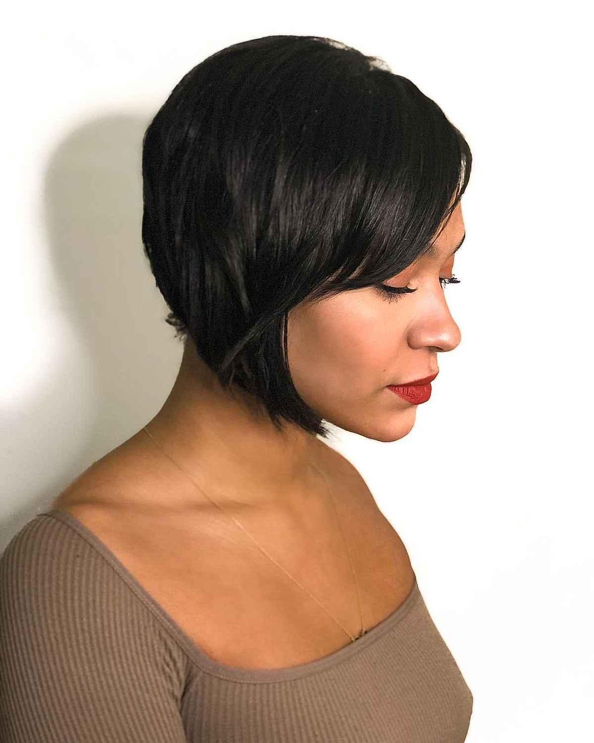 Beautiful Angled Pixie Haircut