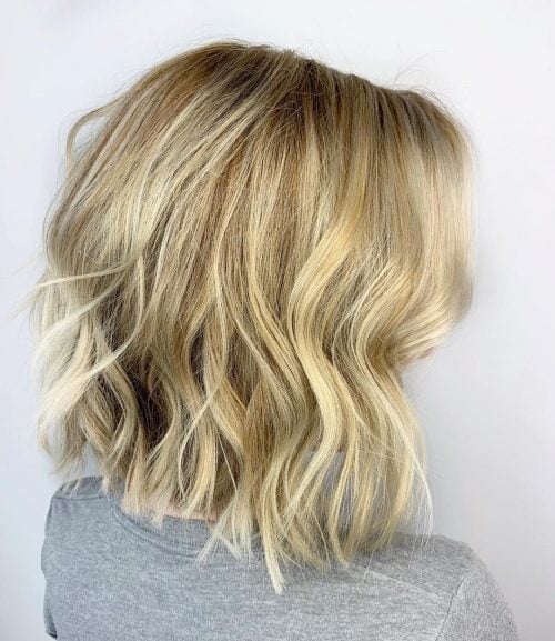 Blonde Long Bob