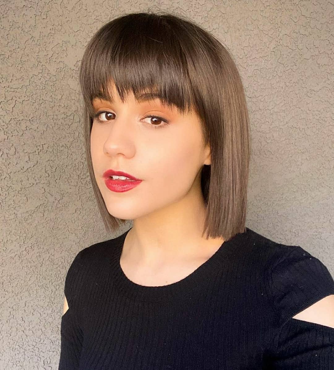 Blunt Cut Bob with Bangs