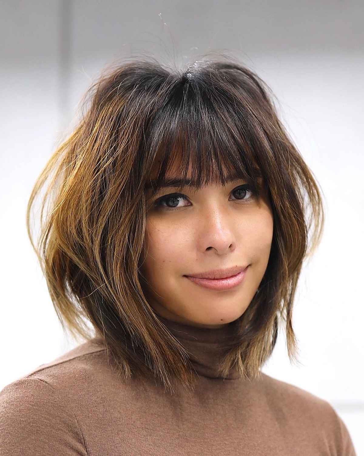 Charming Neck-Length Layered Bob