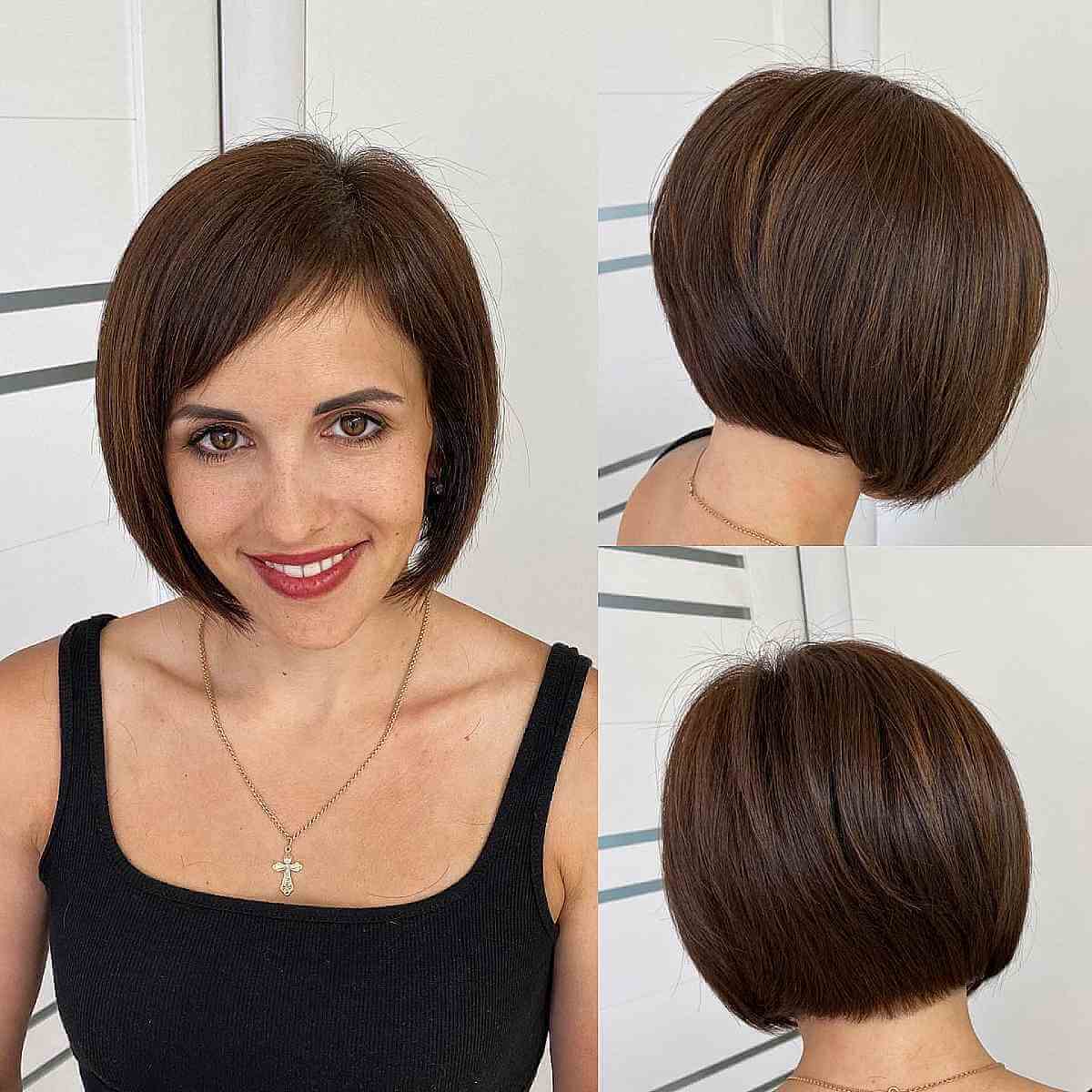 Chic Bob with Slight Graduation and Side Fringe