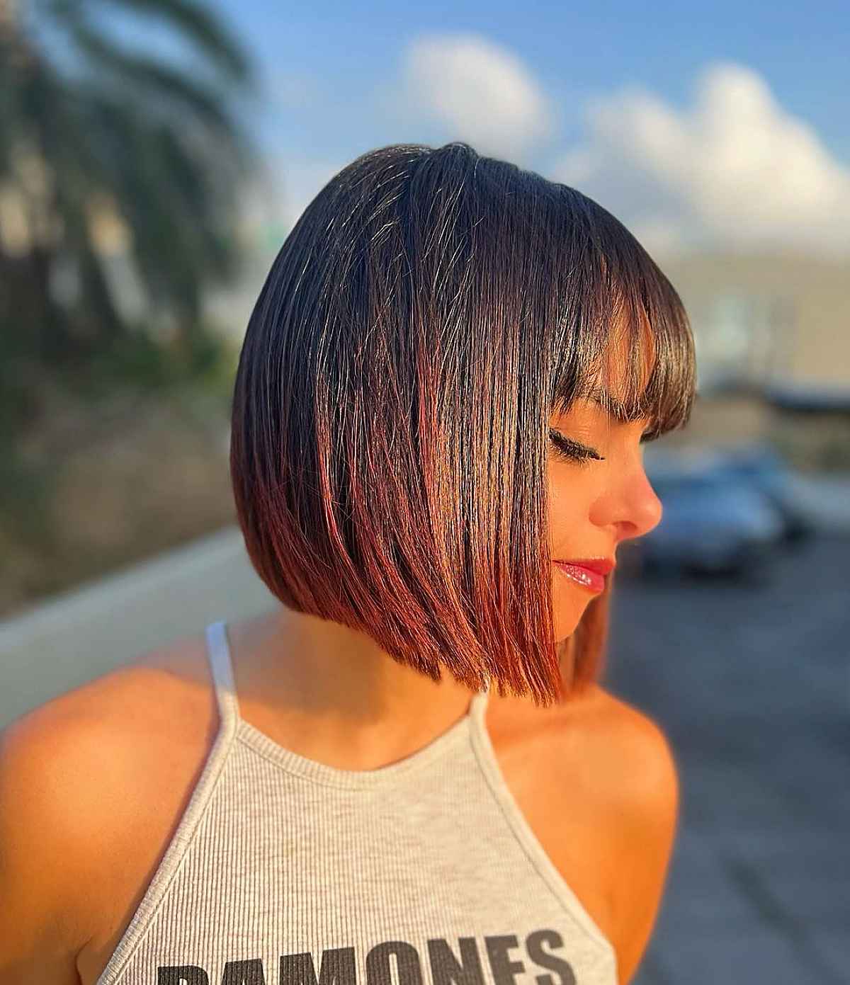 Chic Long Layered Bob with Balayage