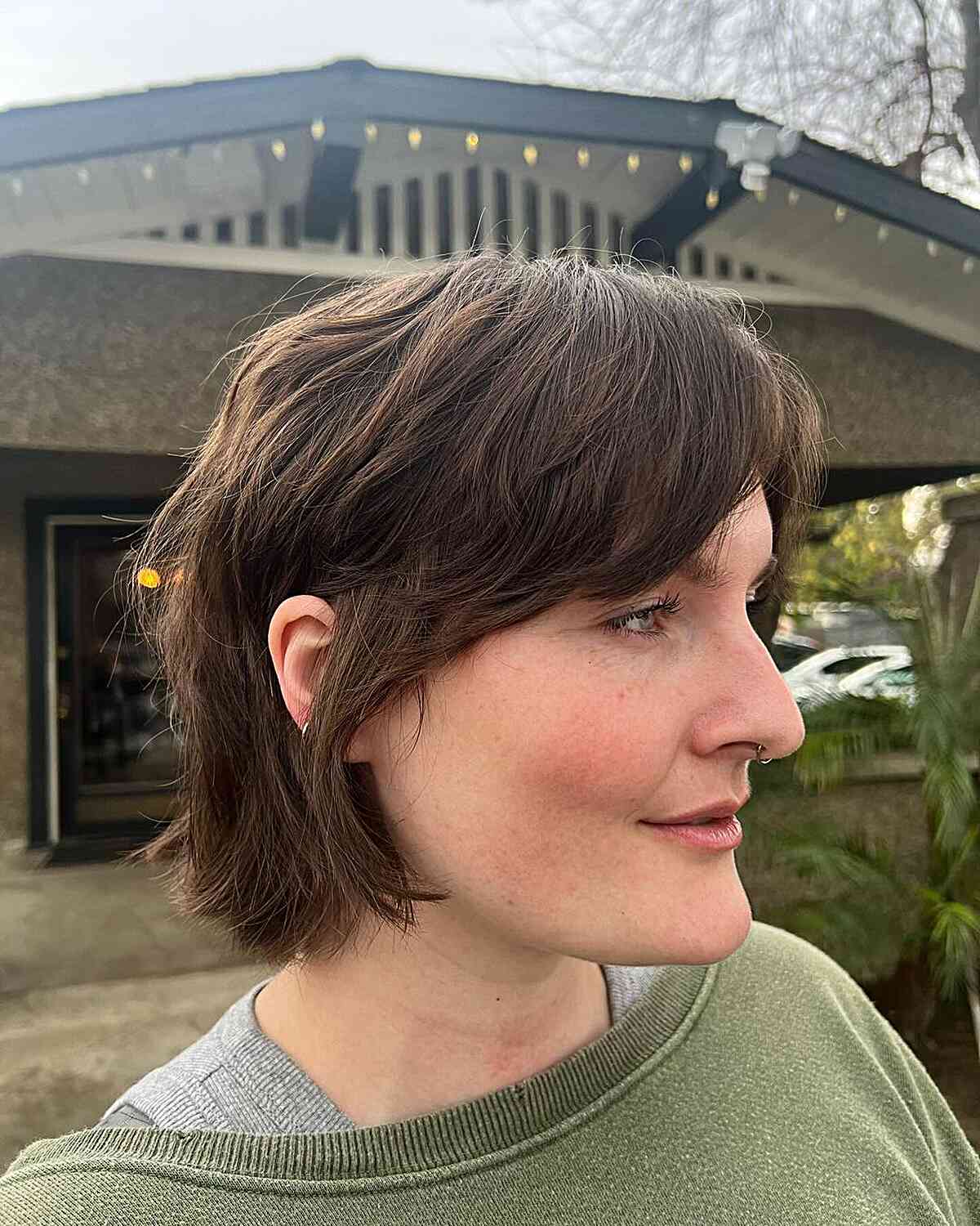 Choppy Short Bobbed Hair with Shaggy Layers