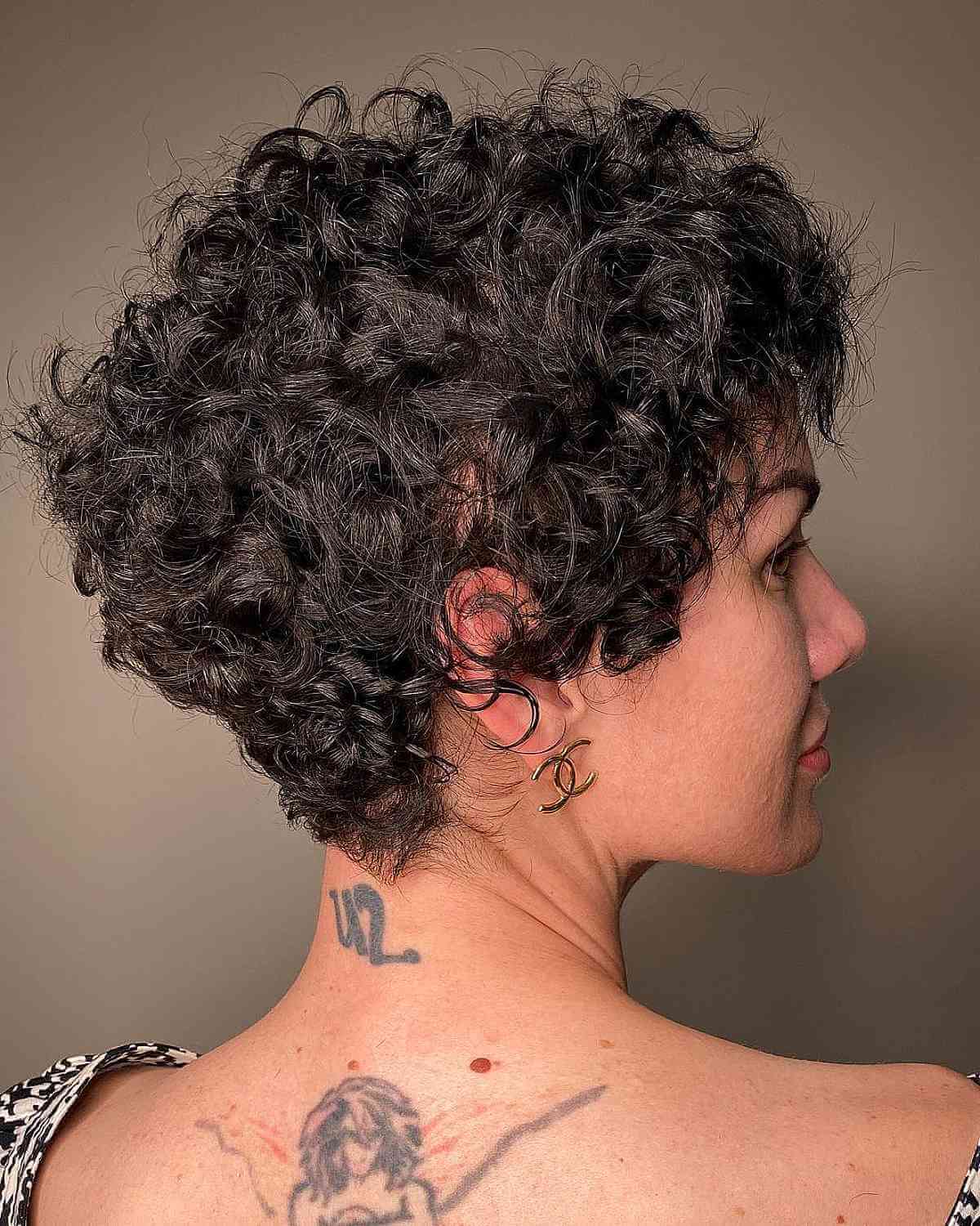 Curly Layered Pixie Hairstyle