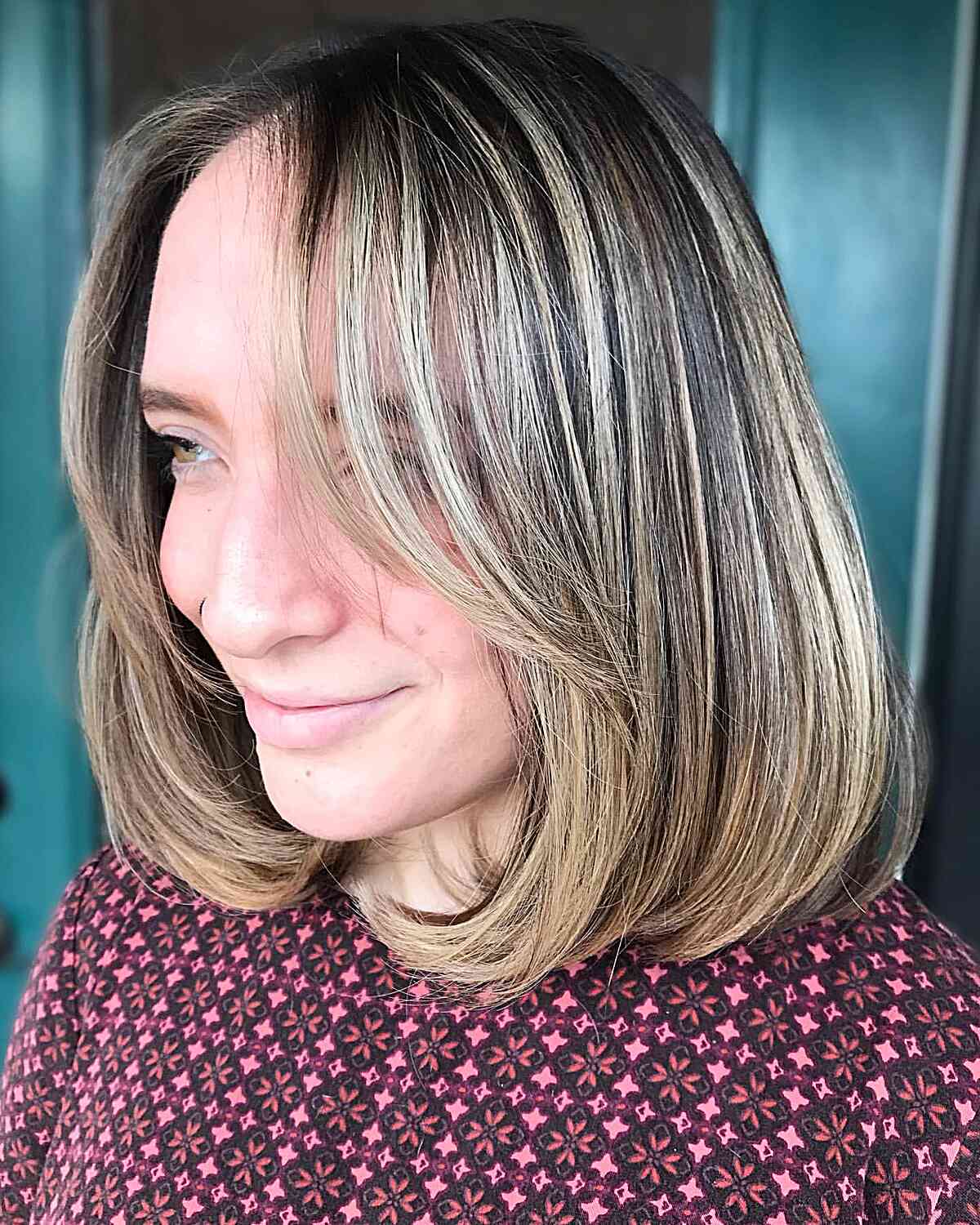 Curtain Bangs on an Italian Bob Cut